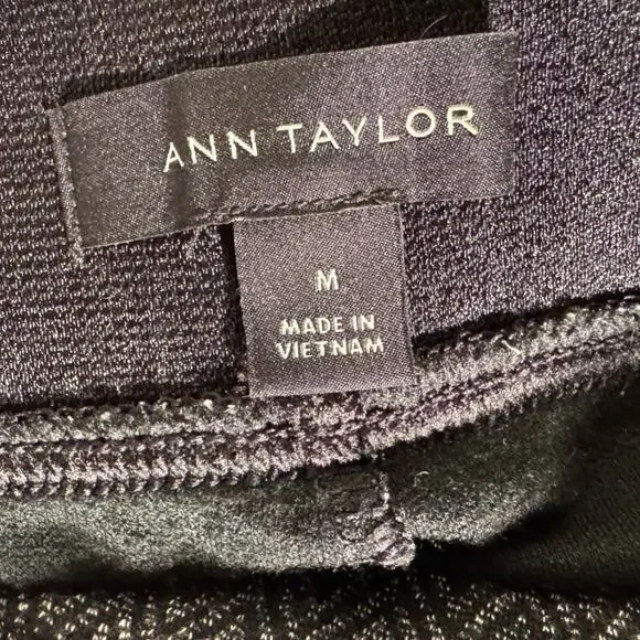 Ann Taylor High Rise Leggings Black and Gray Medium Ankle Length Size Medium - Picture 5 of 7